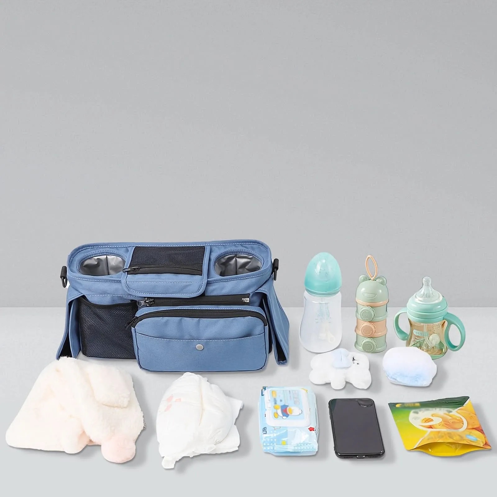 Waterproof Diaper and Bottle Bag for Strollers Organizer
