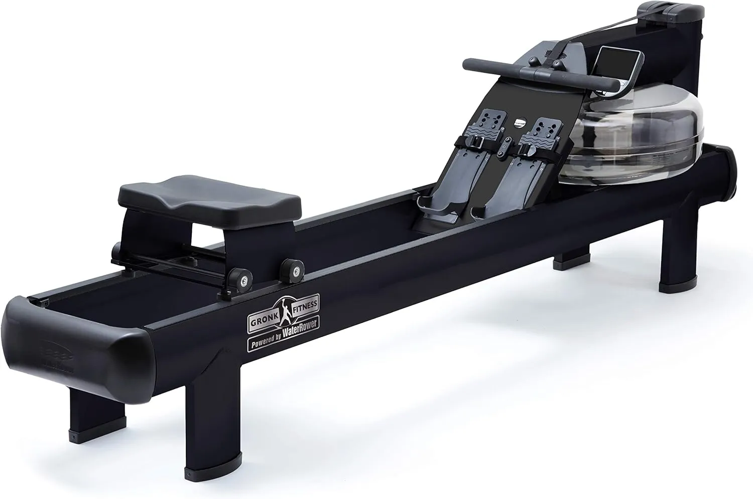 WaterRower Gronk Fitness M1 Hi Rise Water Rowing Machine with S4 BLE Monitor | Limited Edition Low Impact Cardio Workout Machine | Commercial Grade Water Rowing