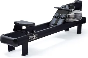 WaterRower Gronk Fitness M1 Hi Rise Water Rowing Machine with S4 BLE Monitor | Limited Edition Low Impact Cardio Workout Machine | Commercial Grade Water Rowing