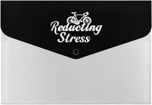 Weapon of Stress Reduction Biking Accordion File Organizer with 6 Pockets A4 Letter Size Paper Document Folder Bag