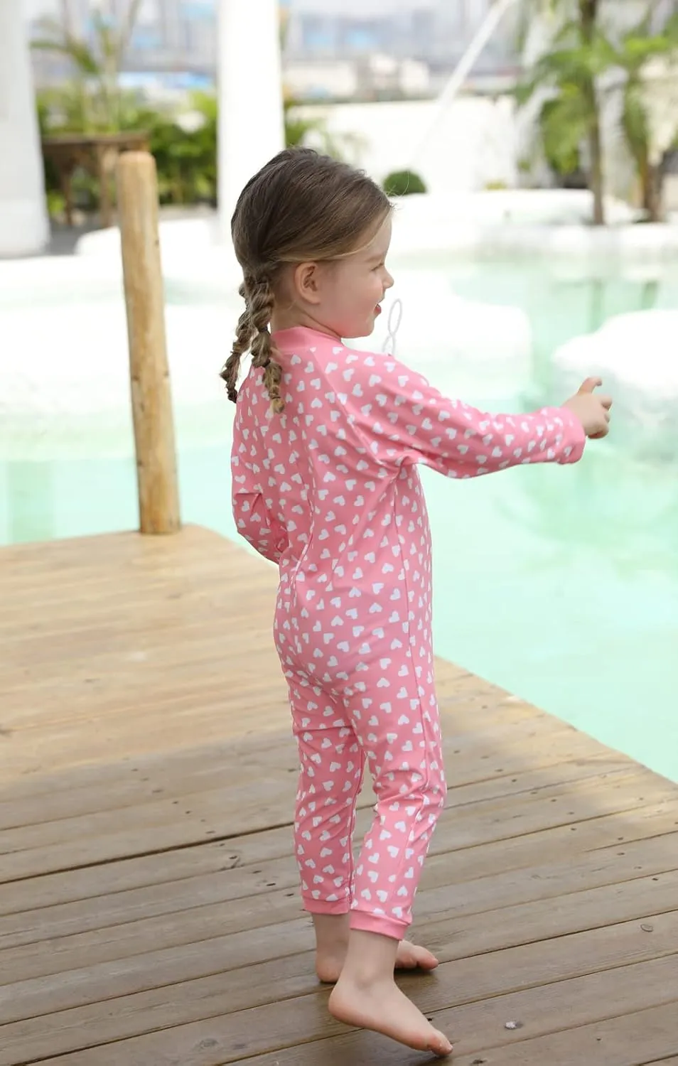 weVSwe Baby Girl Toddler Rash Guard Swimsuit Sun Protection Beachwear Zipper Bathing Suit 0-3 Years