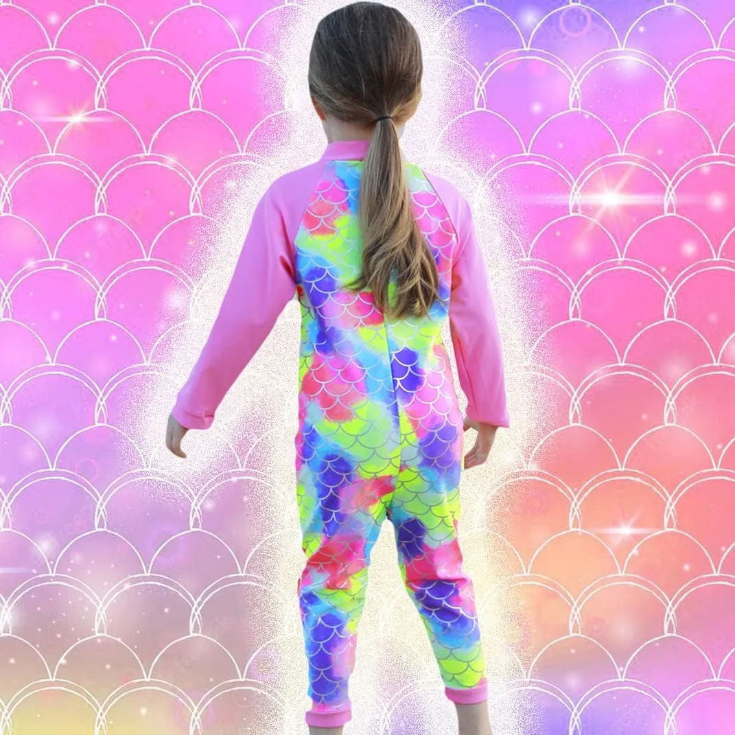 weVSwe Baby Girl Toddler Rash Guard Swimsuit Sun Protection Beachwear Zipper Bathing Suit 0-3 Years