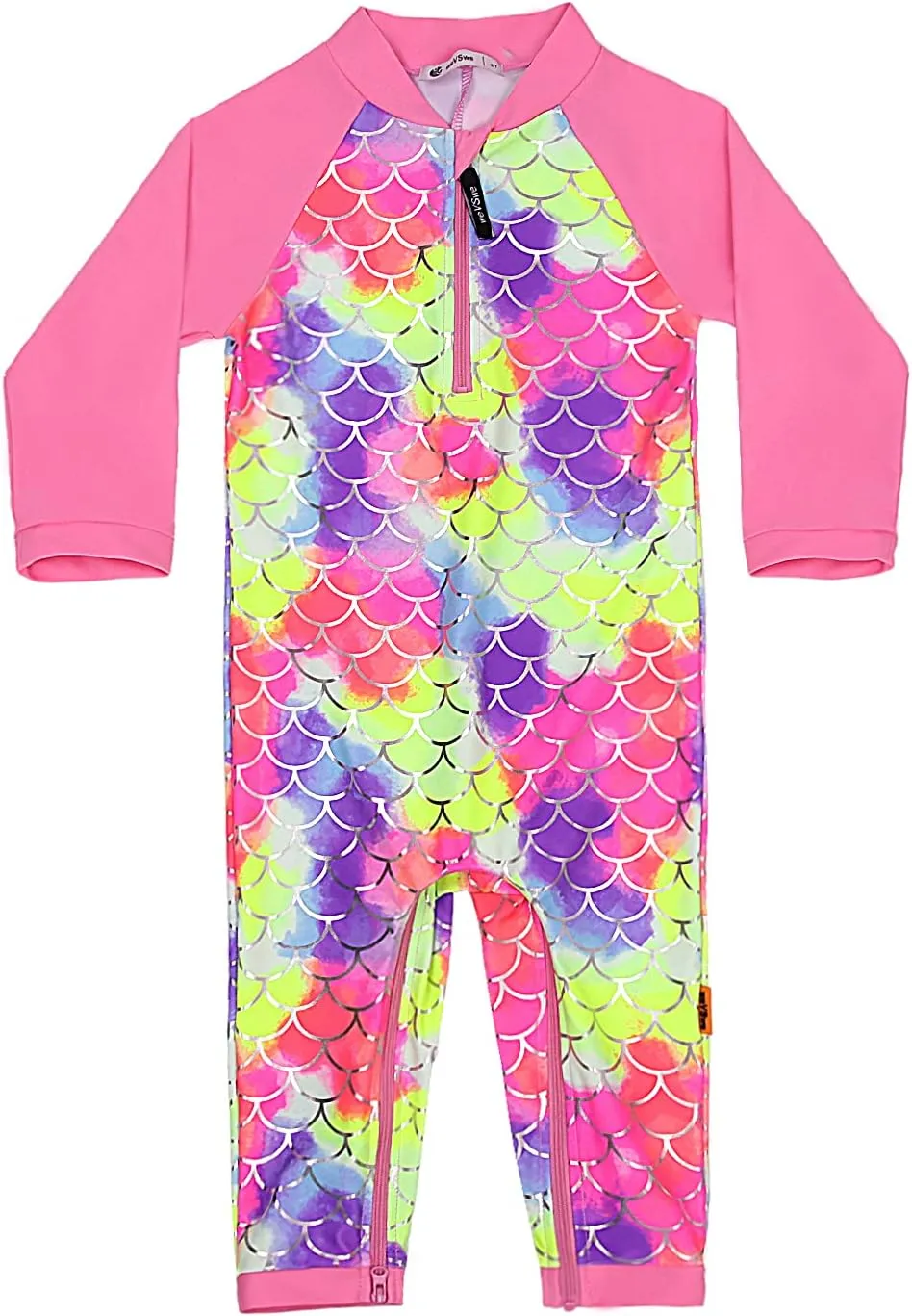 weVSwe Baby Girl Toddler Rash Guard Swimsuit Sun Protection Beachwear Zipper Bathing Suit 0-3 Years
