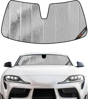 Windshield Sun Shade for Toyota GR Supra 2020-2025 with Rearview Mirror Camera - AstraGuard