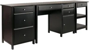 Winsome Delta 3-Pc Set Home Office, Black