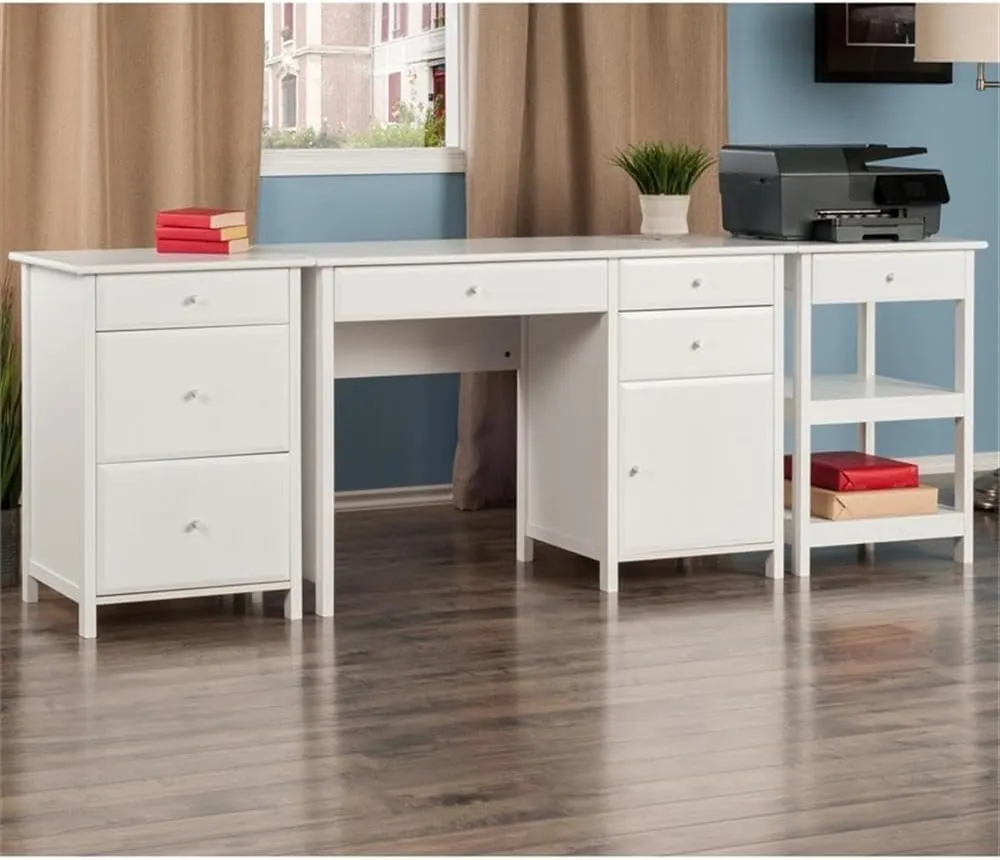 Winsome Wood Delta 3-Pc Set Home Office, White