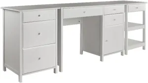Winsome Wood Delta 3-Pc Set Home Office, White