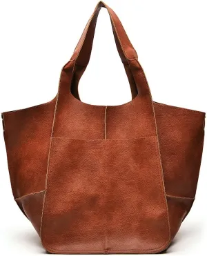 Women Big Hobo Handbag Leather Shoulder Bag Work Large Capacity Tote Purses