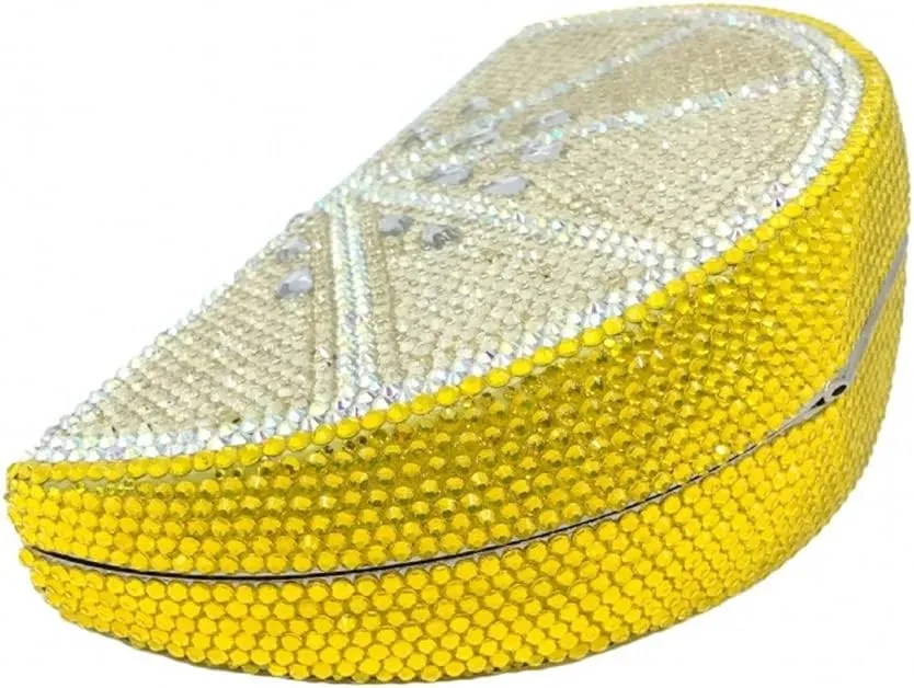 Women Cute Fruit Evening Clutch Sparkling Rhinestones Purse Crystal Banquet Prom Shoulder Bag