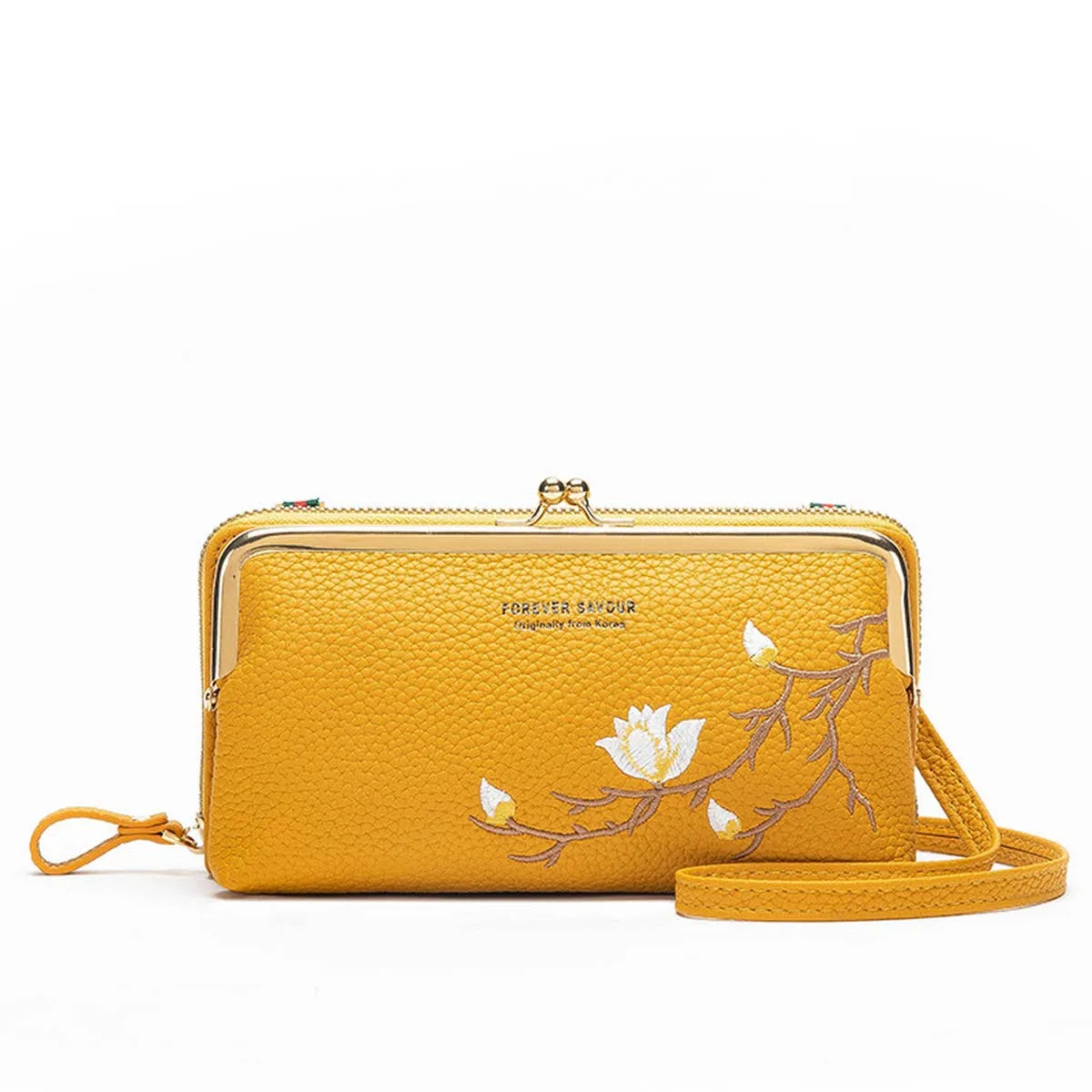 WOMEN FASHION EMBROIDERED CROSSBODY BAG_CWAB1641: Red / (OS) 1