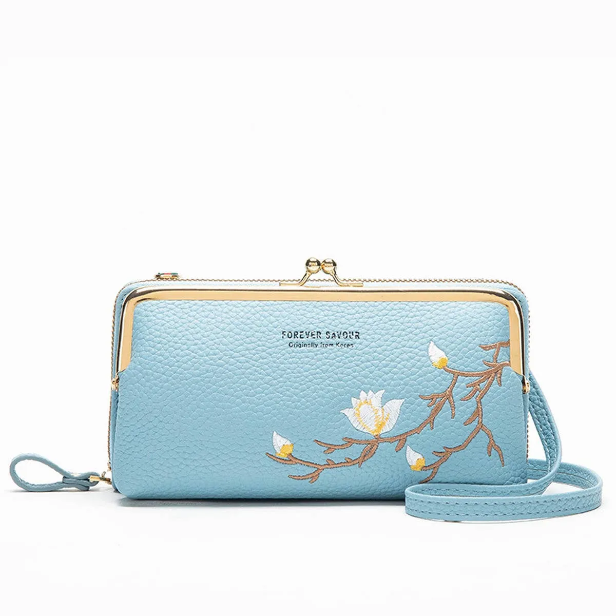 WOMEN FASHION EMBROIDERED CROSSBODY BAG_CWAB1641: Red / (OS) 1