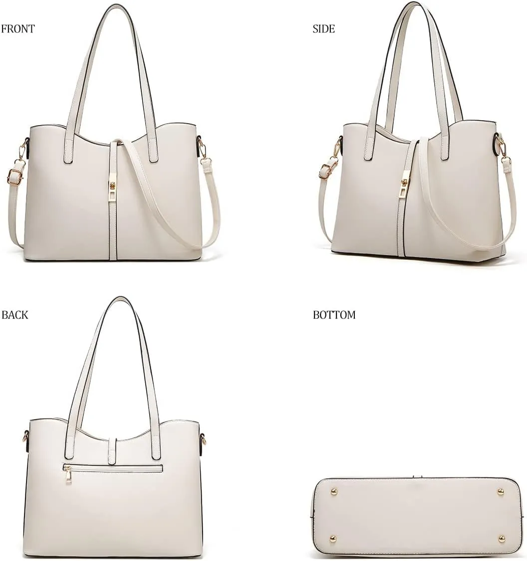 Women Fashion Handbags Wallet Tote Bag Shoulder Bag Top Handle Satchel Purse Set 4pcs