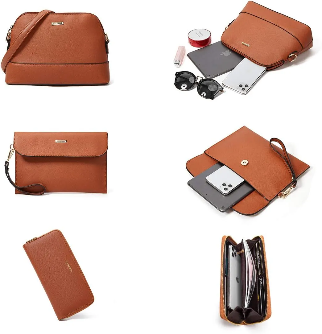 Women Fashion Handbags Wallet Tote Bag Shoulder Bag Top Handle Satchel Purse Set 4pcs