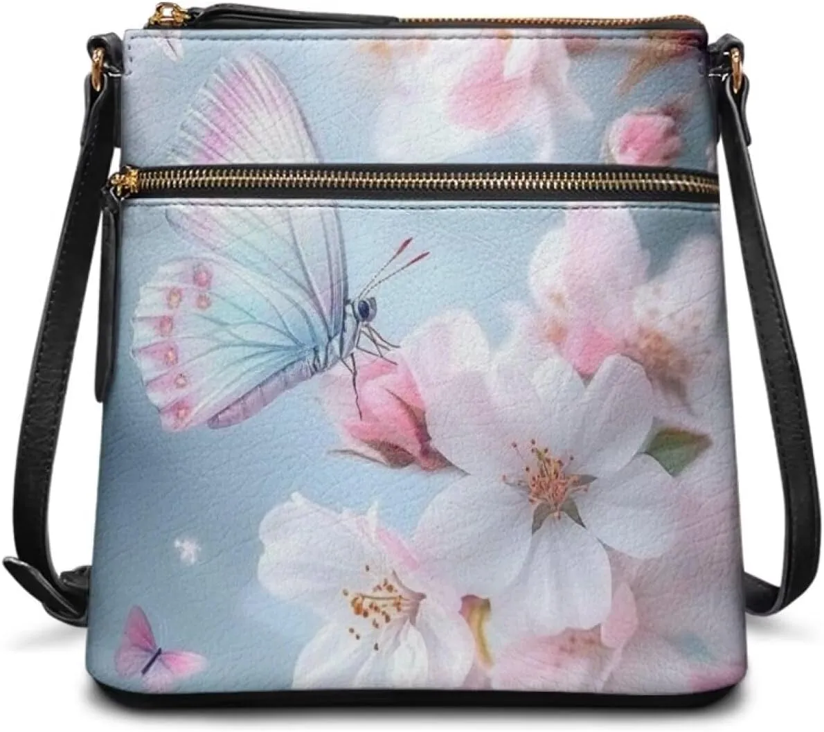 Women Hobo Bag Crossbody Multi Pockets Satchel Purse Leather Shoulder Bag with Adjustable Strap