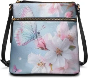 Women Hobo Bag Crossbody Multi Pockets Satchel Purse Leather Shoulder Bag with Adjustable Strap
