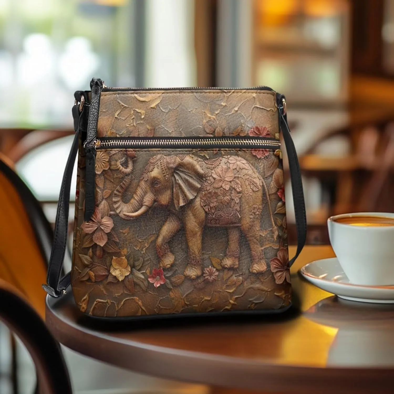 Women Hobo Bag Crossbody Shoulder Purse Multi Pocket Satchel Handbag with Adjustable Strap