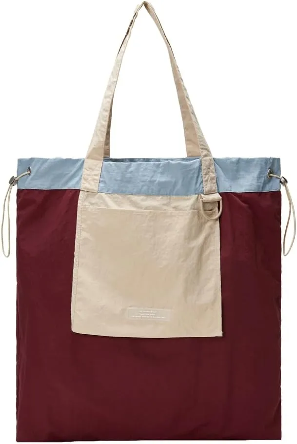 Women Large Storage Canvas Bags Drawstring Tote Bags Casual Hobo Shoulder Handbags and Purse
