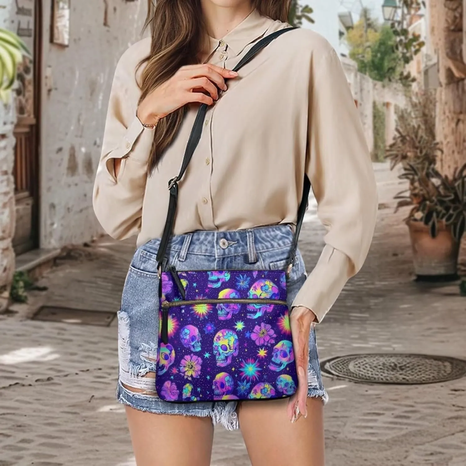 Women Leather Crossbody Hobo Bag Satchel Bag Sling Bag Shoulder Handbag Messenger Bag with Adjustable Strap