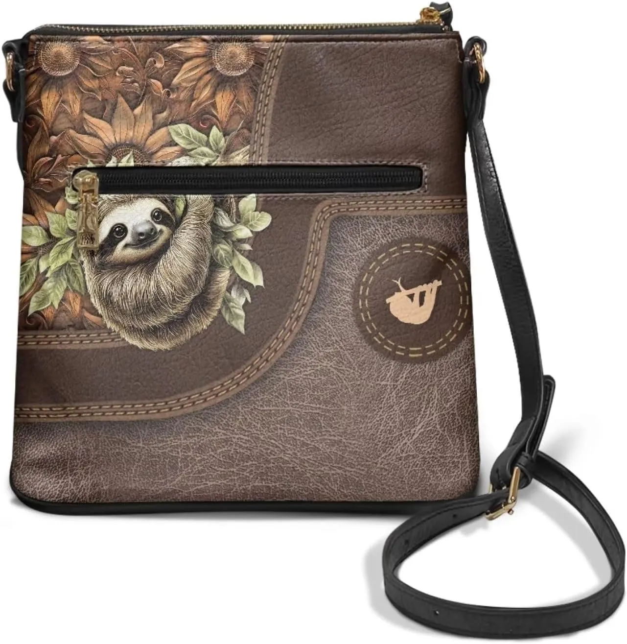 Women Leather Crossbody Hobo Bag Satchel Bag Sling Bag Shoulder Handbag Messenger Bag with Adjustable Strap