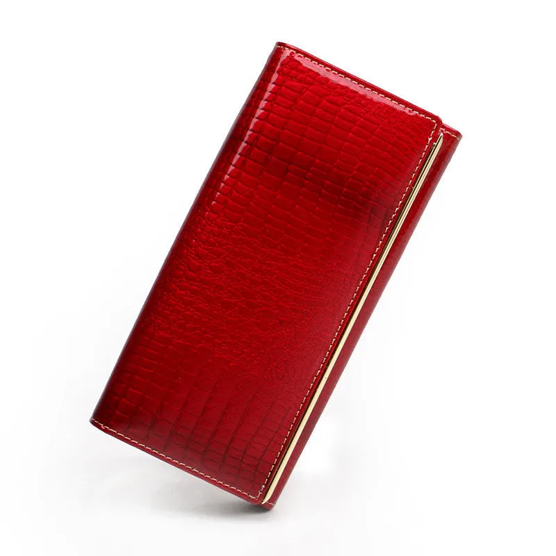 Women Purse Genuine Leather Wallets with Card Holder High Quality Leather Purse for Smartphone Female Clutch Wallet