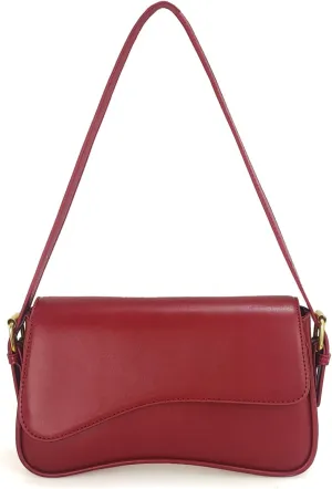 Women Saddle Shoulder Bag Y2K Trendy Vegan Leather Purse Retro Hobo Handbags Zipper Clutch with 2 Removable Strap