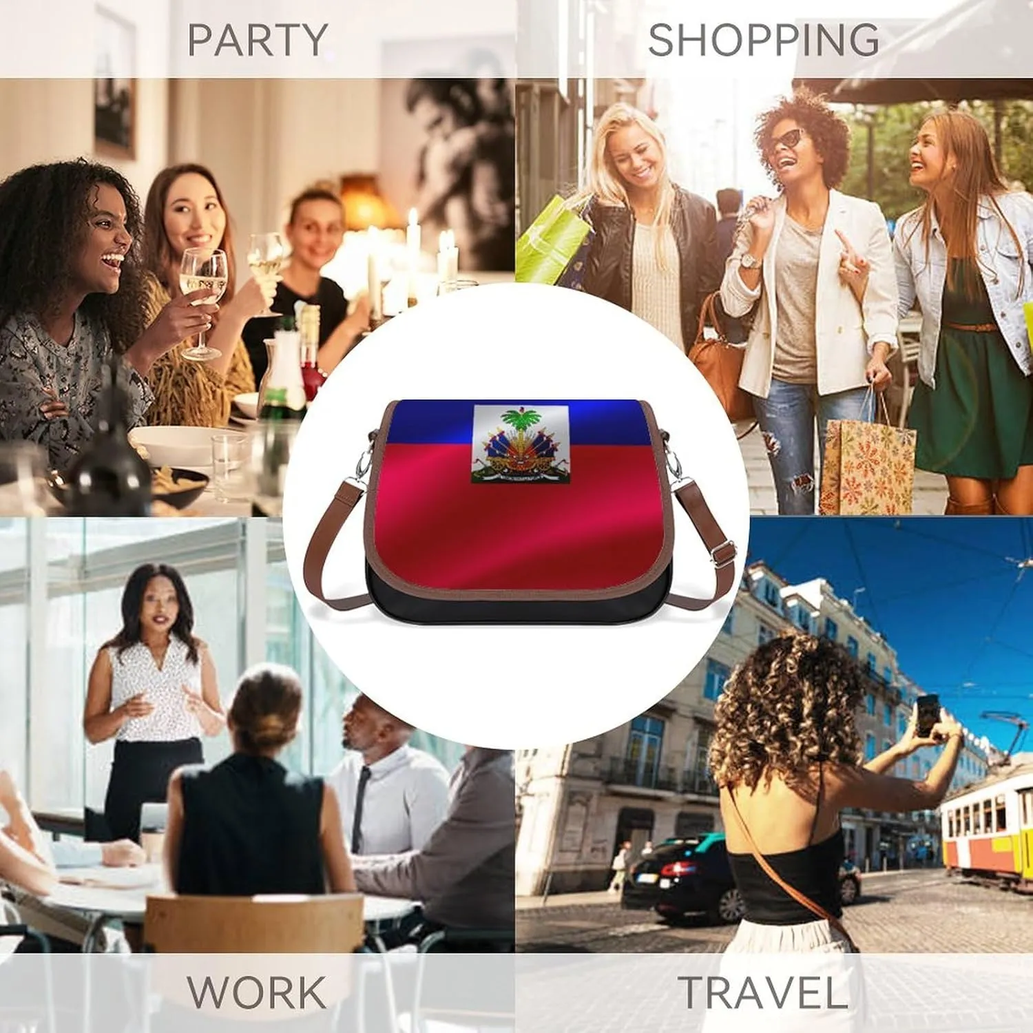 Women Shoulder Bag Leather Hobo Handbags Adjustable Shoulder Bags