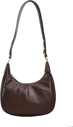 Women Shoulder Bag PU Leather Hobo Bag Vintage Trend Underarm Purse with Adjustable Strap