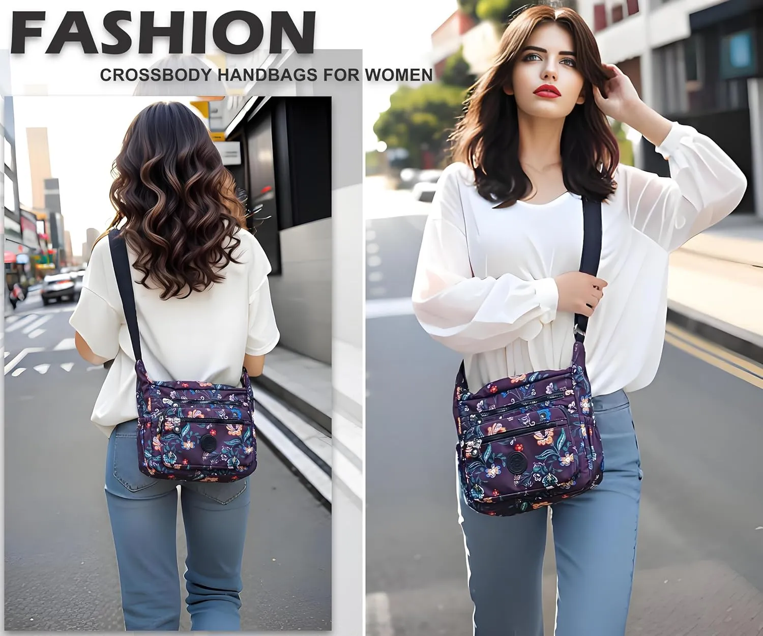 Women Shoulder Handbag Roomy Multiple Pockets Bag Ladies Crossbody Purse Tote Top Handle Satchel