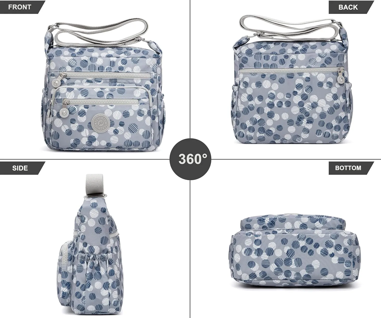 Women Shoulder Handbag Roomy Multiple Pockets Bag Ladies Crossbody Purse Tote Top Handle Satchel