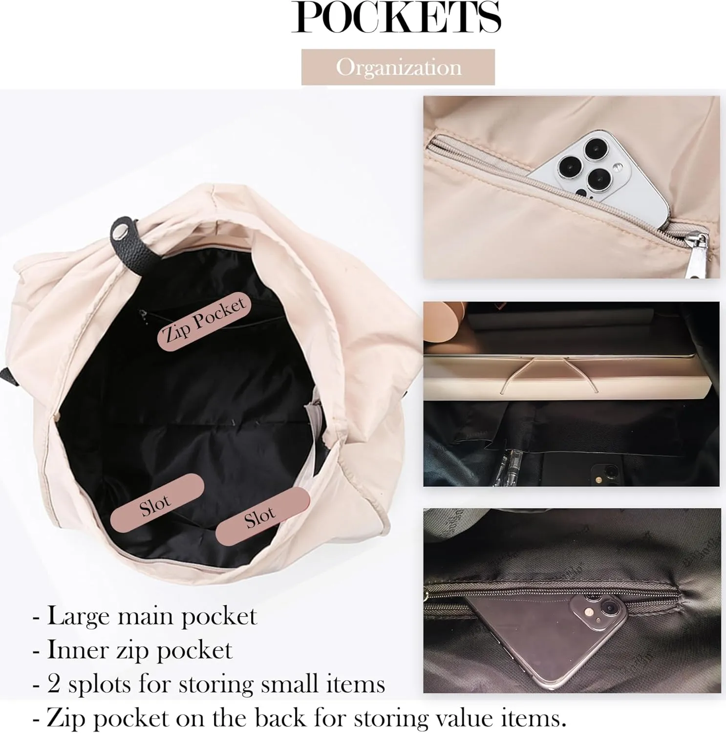 Women Tote Bag, Crossbody Shoulder Carry Handbags Large Capacity Hobo Bag with Zipper for Casual Travel Work