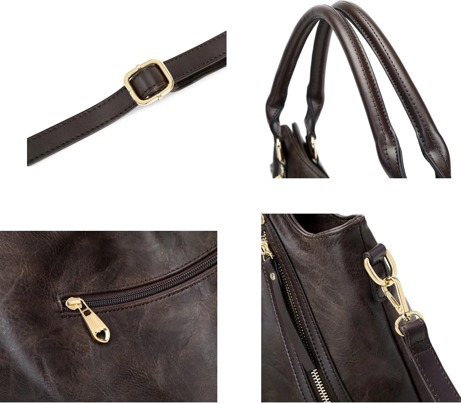Women Tote Bag Handbags PU Leather Fashion Hobo Shoulder Bags with Adjustable Shoulder Strap