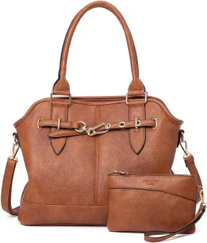 Women Tote Bag Handbags PU Leather Fashion Hobo Shoulder Bags with Adjustable Shoulder Strap