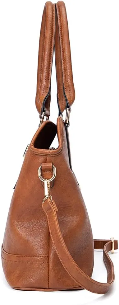 Women Tote Bag Handbags PU Leather Fashion Hobo Shoulder Bags with Adjustable Shoulder Strap
