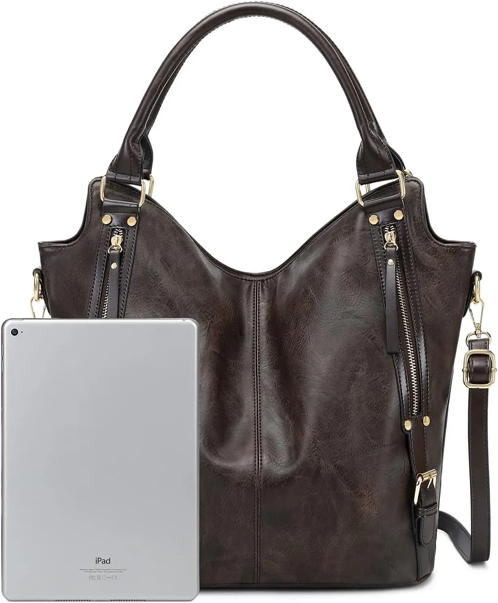 Women Tote Bag Handbags PU Leather Fashion Hobo Shoulder Bags with Adjustable Shoulder Strap