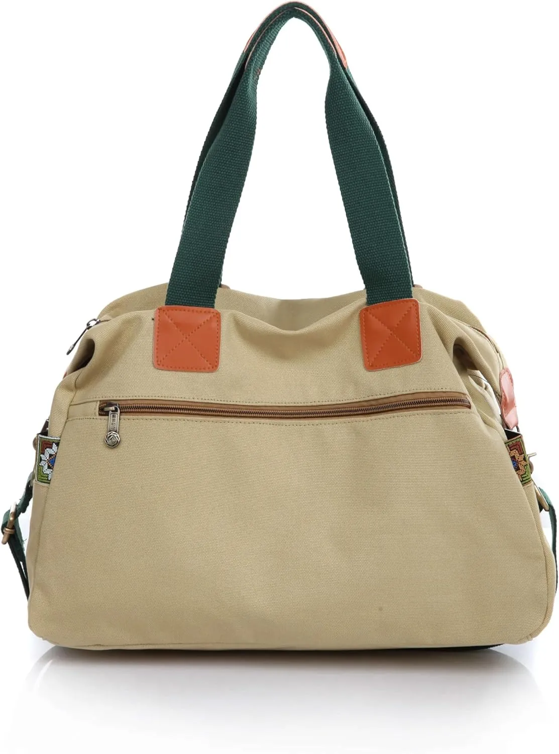 Women’s Canvas Vintage Boho Embroidery Crossbody Shoulder Handbag With Multi Pockets