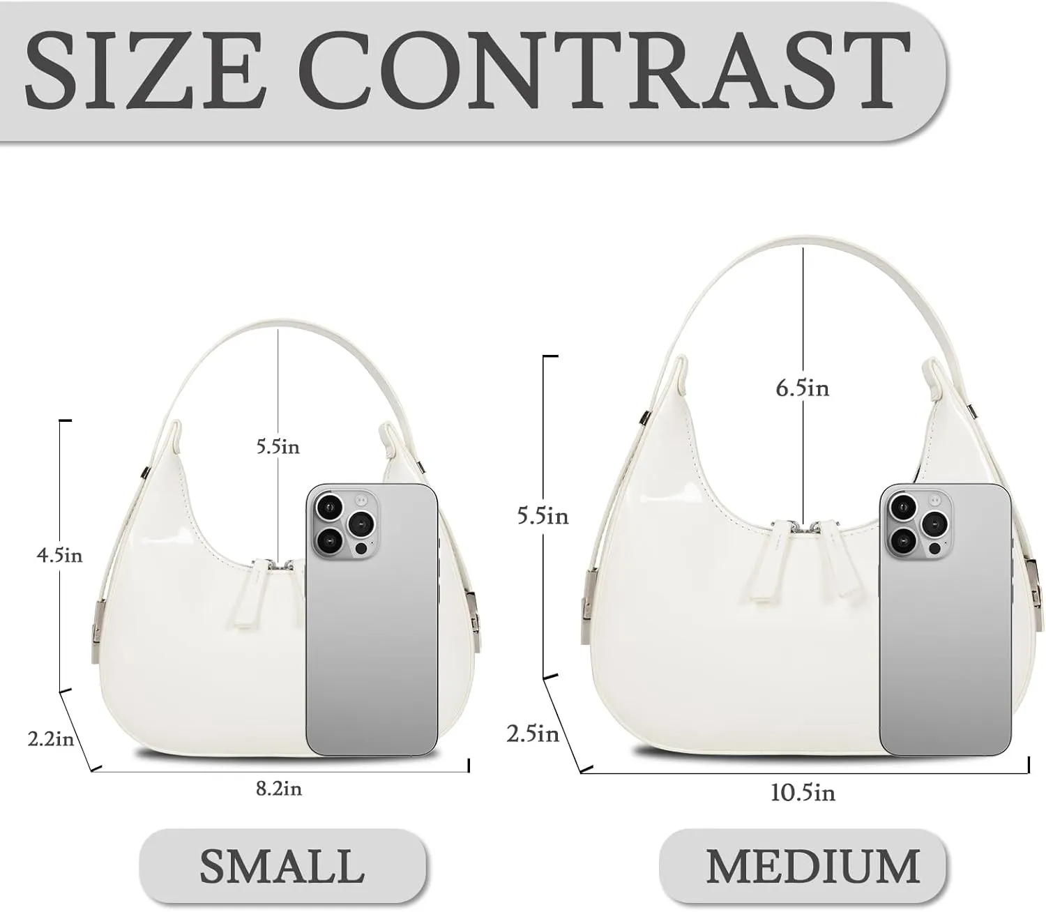 Women's Crescent Shoulder Bags Fashion Y2k 90s Hobo Crescent Handbags,Underarm Shoulder Purse Bag，Upsized Version