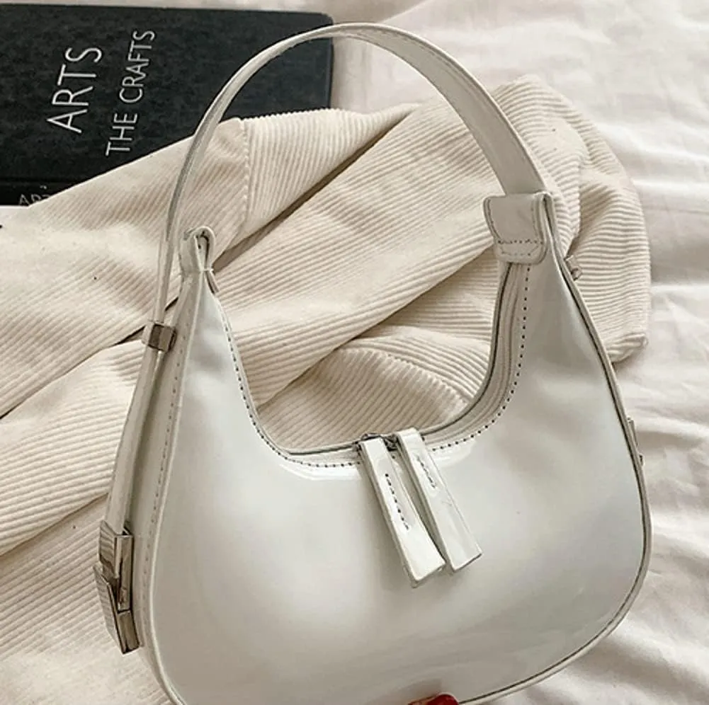 Women's Crescent Shoulder Bags Retro Y2k 90s Hobo Handbags Top Handle Y2k Underarm Bag Fashion Clutch Purses