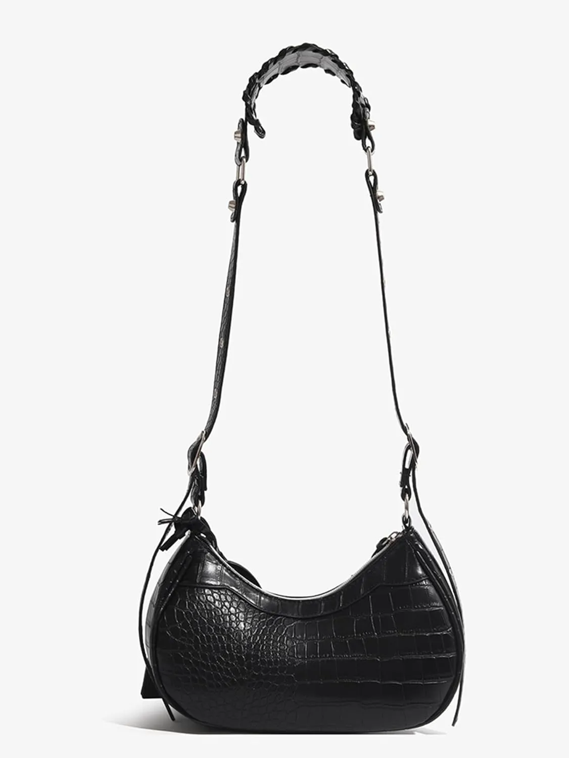 Women's Glossy Y2K Retro Hobo Bags Set PU Leather Underarm Purses Clutch Shoulder Handbags With Coin Wallets
