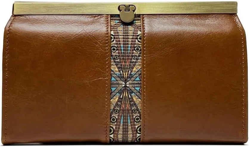 Women's Purse Long Korean Version Oil Wax Leather Purse Cowhide Women's Multi-slot Clutch Bag