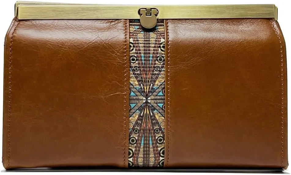 Women's Purse Long Korean Version Oil Wax Leather Purse Cowhide Women's Multi-slot Clutch Bag