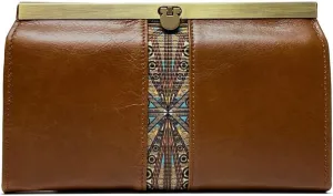 Women's Purse Long Korean Version Oil Wax Leather Purse Cowhide Women's Multi-slot Clutch Bag