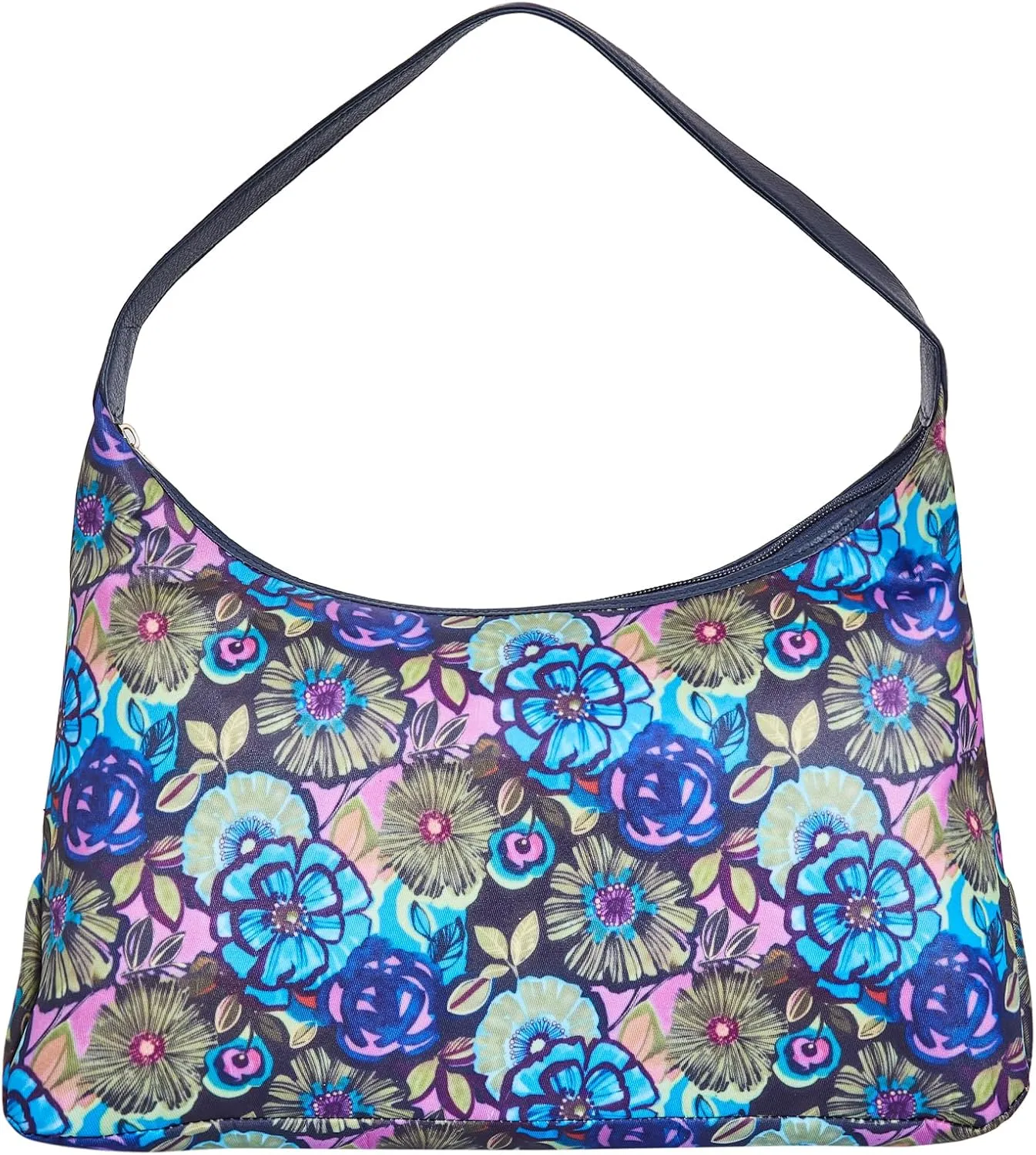 Women's Sling Hobo Bag with Leather Accents