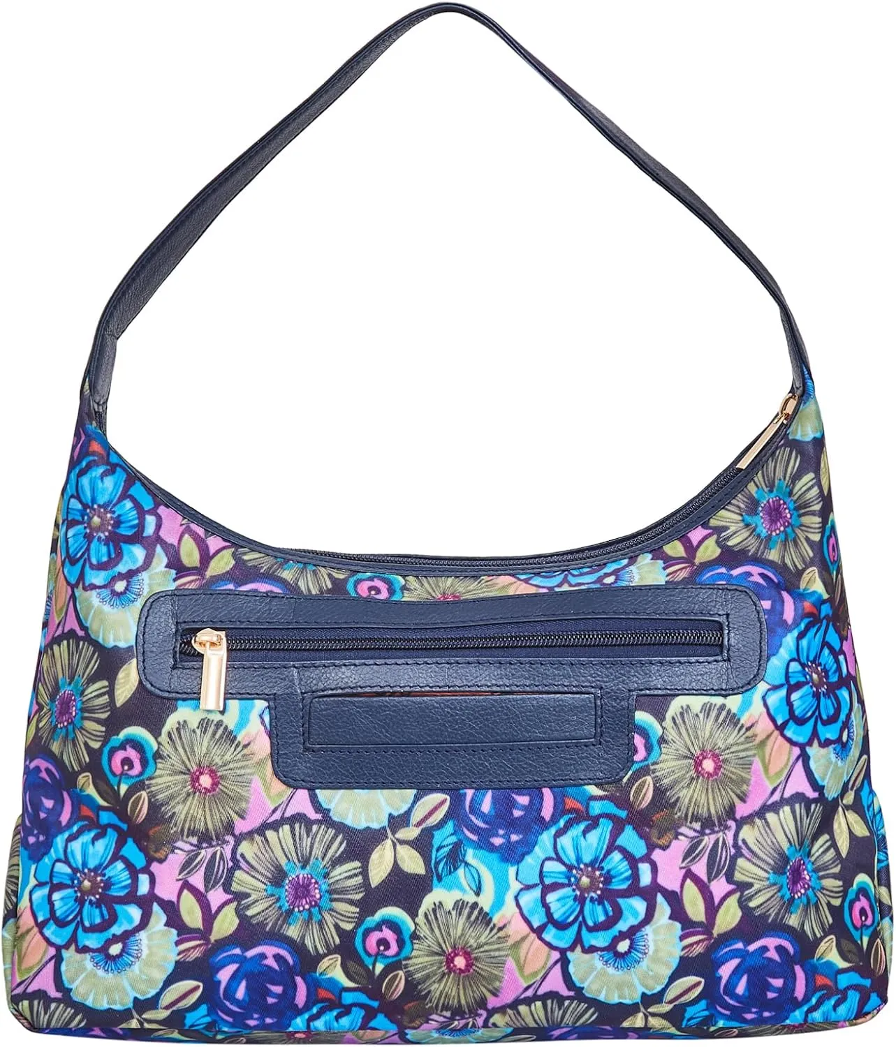 Women's Sling Hobo Bag with Leather Accents