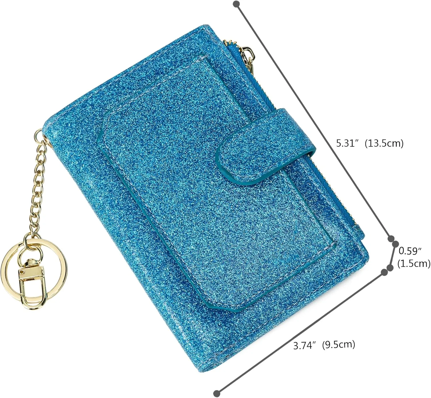 Womens Wallets RFID Small Compact Bifold Leather Card Holder Zip Pocket