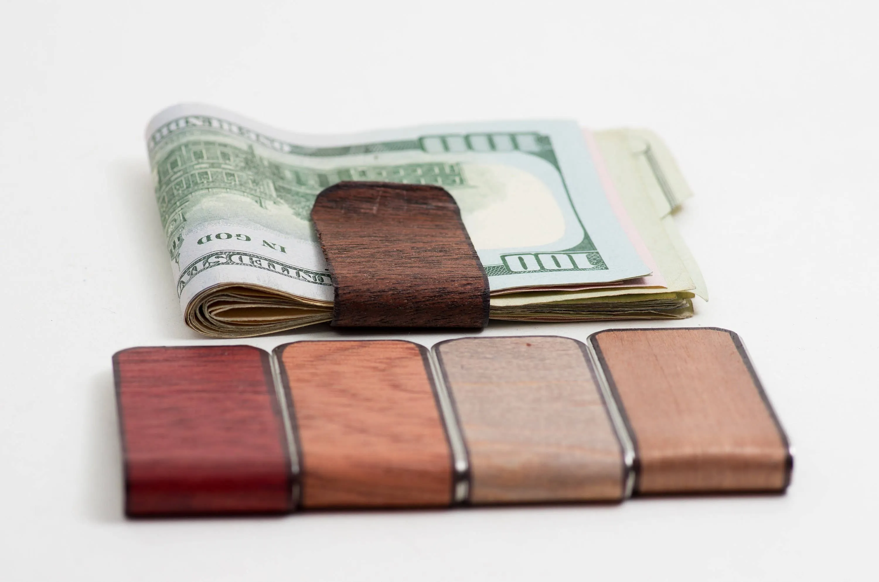 Wood Money Clip - Light Saple Mahogany