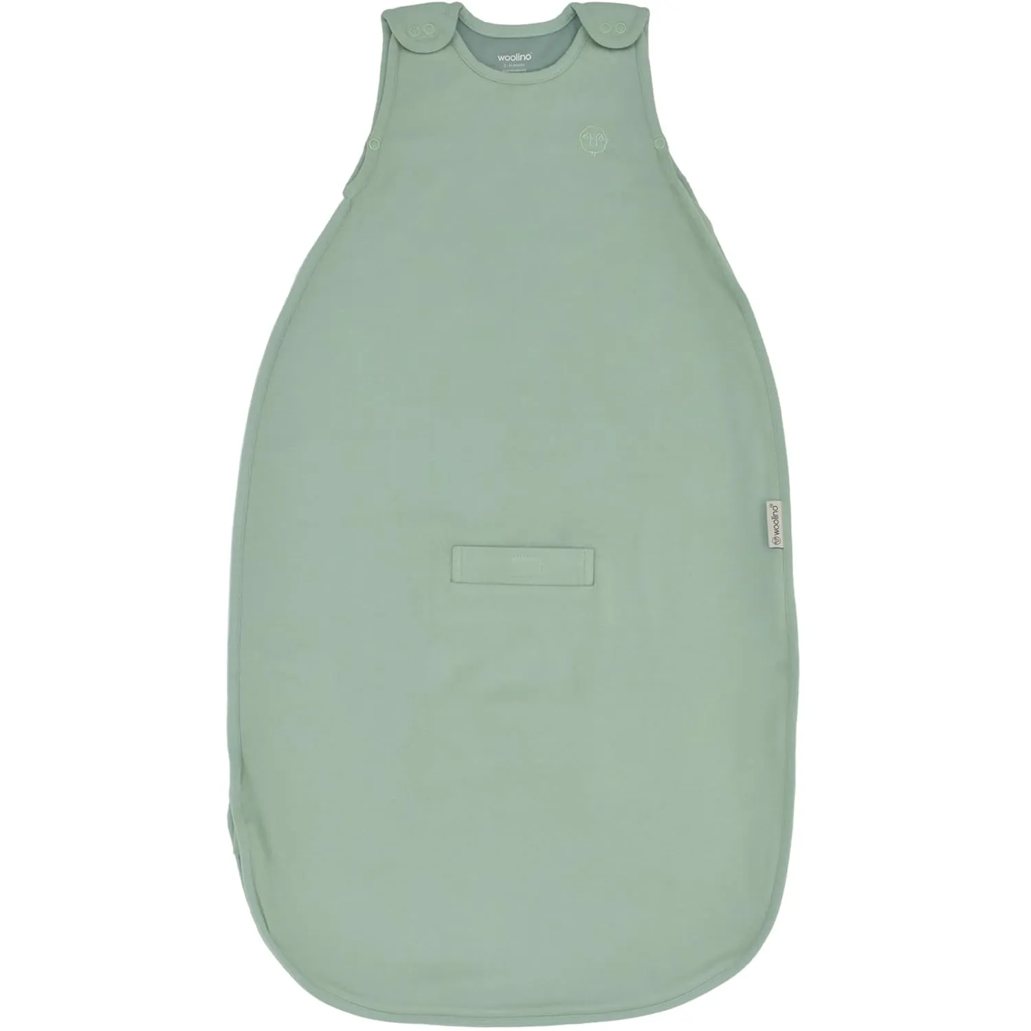 Woolino 4 Season Sleep Sack - Ultimate Merino Wool Sleeping Bag - Two-Way Zipper Adjustable Universal Size Sleep Sack for Baby (2-24 Months) - Aloe