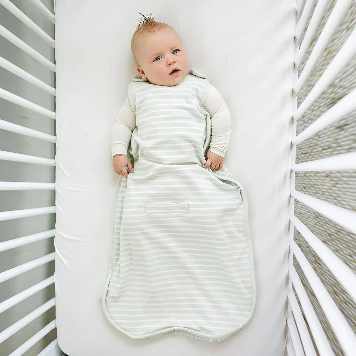 Woolino 4 Season Sleep Sack - Ultimate Merino Wool Sleeping Bag - Two-Way Zipper Adjustable Universal Size Sleep Sack for Baby (2-24 Months) - Birch Gray