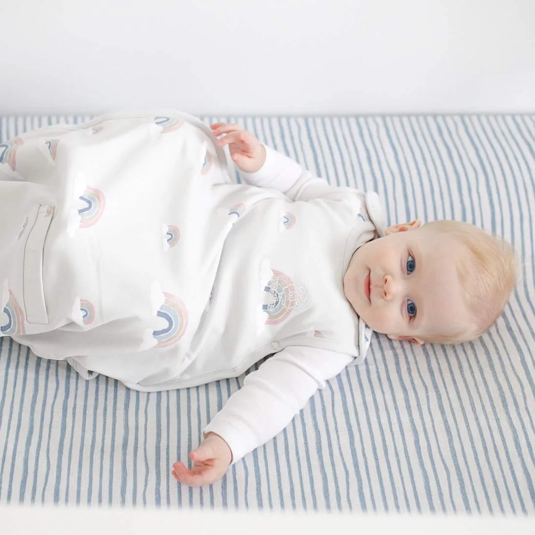 Woolino Merino Wool Ultimate Baby Sleep Sack - 4 Season Baby Wearable Blanket - Two-Way Zipper Adjustable Sleeping Bag for Babies and Toddlers - Universal Size (2-24 Months) - Rainbow
