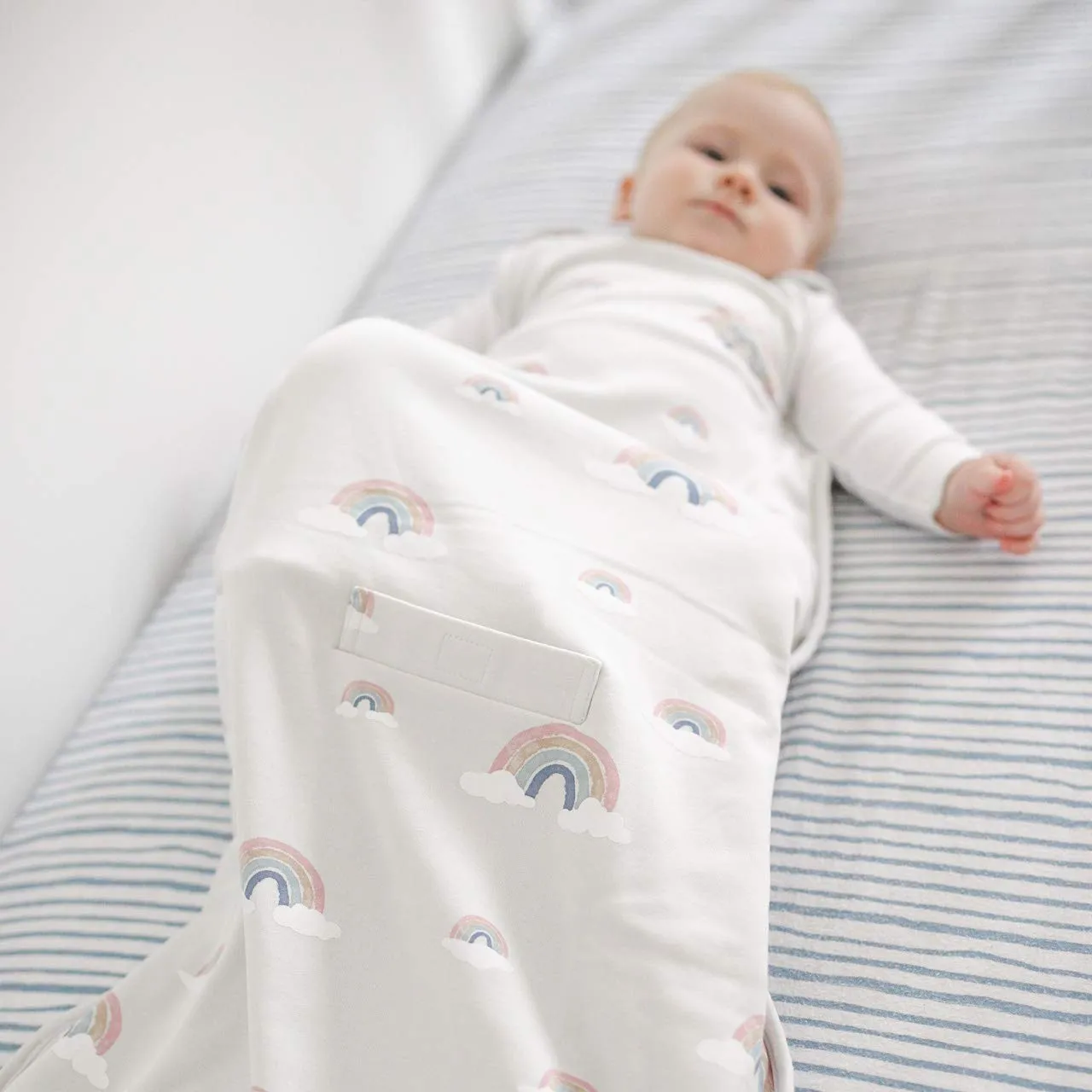 Woolino Merino Wool Ultimate Baby Sleep Sack - 4 Season Baby Wearable Blanket - Two-Way Zipper Adjustable Sleeping Bag for Babies and Toddlers - Universal Size (2-24 Months) - Rainbow