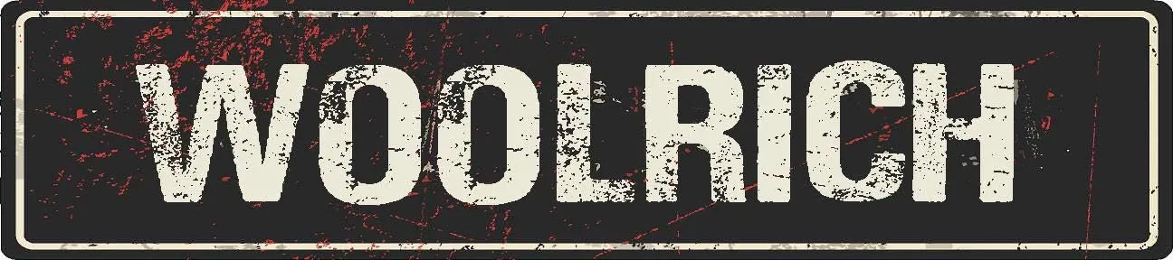 Woolrich 4"x18" Black Grunge Style Rustic Vintage Look Novelty Aluminum Street Sign
